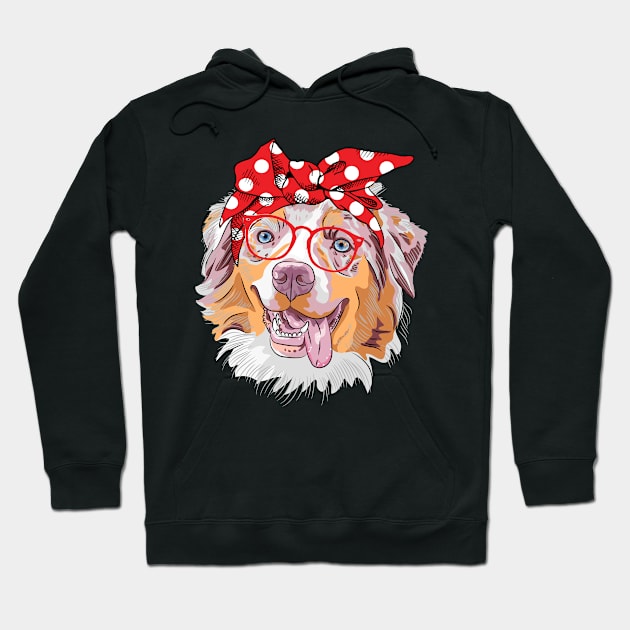 Australian Shepherd Bandana Hoodie by LotusTee